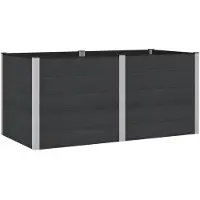 Syfax Hochbeet Schwarz 200 x 100 x 91 cm