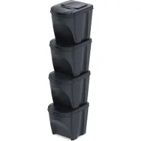 Keden 39x29x51 Cm Stapelbare Recyclingbehälter 4 Einheiten
