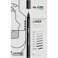 Carioca PLUS Pigmentliner 8er-Pack