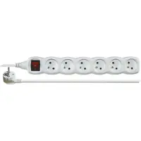 Emos 1902160300, Geändert, Weiß, 6 AC-Ausgänge, 3 m, 250 V, 10 A