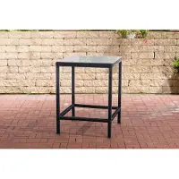 CLP Polyrattan Tisch Alia 5mm mit Glasplatte aus Sicherheitsglas schwarz