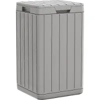 vidaXL Outdoor-Mülltonne Grau 38x38x65 cm PP