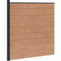 vidaXL zaunset 175 x 186 cm WPC und Aluminium Braun