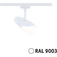 Paulmann URail LED-Spot Alejandro, signalweiß, 3.000K, dim. dimmbar, weiß / opal, für Wohn- / Esszimmer, Kunststoff, Modern