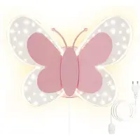 Fokelyi LED-Wandleuchte f¹r M?dchenzimmer mit Stecker, moderne Schmetterlings-Wandleuchte mit Schalter, Tier-Wandleuchten f¹r Wohnzimmer, Kinderzimmer, Flur, Treppenhaus