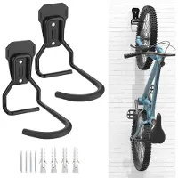 Fokelyi Lot von 2 Häkeln Vélo fer, unterstützt muraux robustes forme L vélos maison garage noir