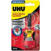 UHU Sekundenkleber blitzschnell PRÄZISION flüssig 3g farblos Flasche