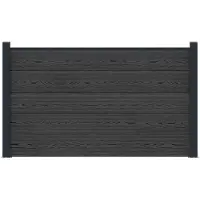 vidaXL zaunset 180 x 105 cm WPC und Aluminium Schwarz