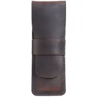 Markenlos Lederetui, 17 cm lang, 5,8 cm breit, Vintage-Schutzhülle für Stifte