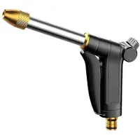 Welikera Hochdruck Gartensprühpistole Zinklegierung 3/4 GHT robust verstellbarer Wasserstrahl für Garten Balkon Fenster Außenbereich
