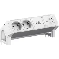 Bachmann DESK2 ALU WHITE 2xCEE7/3