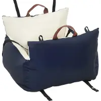 MEIYOU Hundeautositz,2Gurte,waschbareBezüge,fürHaustiereunter5kg,Blau
