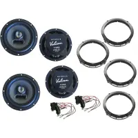 DSX Hifonics Lautsprecher Set für Seat Leon 1P Bj 05-12 Tür vorne hinten 360 Watt