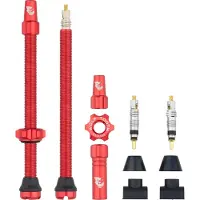 Wolf Tooth Tubeless Valve Stem Ventile, Presta, 80mm, 2 Stk., red