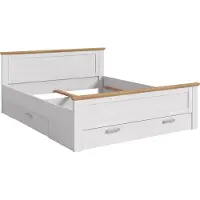 Xonox .home Verona Bett 180x200 mit Unterbettauszügen (B/H/T: 189x90x209 cm) Sibiu Lärche Nachbildung