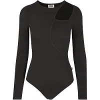 Urban Classics Kurzarmshirt "Damen Ladies Organic Cut Out Longsleeve Body" 1 Stk.