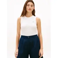 Tommy Hilfiger Top WW0WW47806 Écru Slim Fit