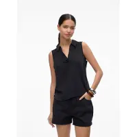 Vero Moda Shirttop "VMHARPER SL COLLAR SHORT TENCEL TOP GA" Viskose, regular fit