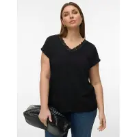 Vero moda Shirttop "VMCBELLA SL LACE TOP WVN NOOS CUR" Viskosemischung, regular fit