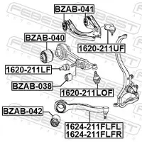 FEBEST 1624-211FLFL Querlenker Links Vorne Unten passend für MERCEDES-BENZ E-Klasse Limousine (W211)