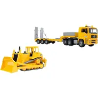 BRUDER MAN TGA Tieflader mit Cat Bulldozer, Modellfahrzeug