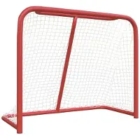vidaXL Hockey-Tor Rot und Weiß 183x71x122 cm Polyester