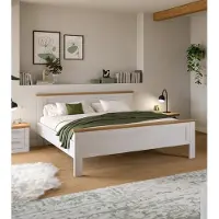 Freiraum Bettgestell >Verona< in Sibiu Lärche, Spannplatte/MDF - 189x90x209cm (BxHxT)