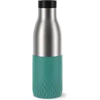 EMSA BLUDROP SLEEVE Trinkflasche, Wasserflasche, Flasche, Edelstahl, Grün, 0.5 L, N31106