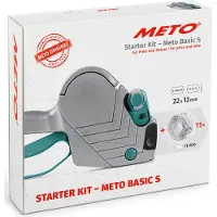 Meto Starterset Preisauszeichner Basic S 822, 1-zeilig, 8-stellig, für Etiketten mit Format B 22 x H 12 mm, inkl. Tintenrolle und 11000 Etiketten