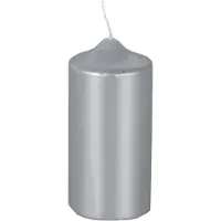 Papstar Weihnachts-Stumpenkerze, 60 mm, gold Durchmesser: 60 mm, Höhe: 130 mm, Brenndauer: ca. 30 Stunden