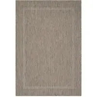 KADIMA DESIGN Küchenteppich Uni Wetterfest Waschbar Strapazierfähig | Braun 140x200 cm Balkon Terrasse Gekettelt UV-Beständig | ALSTER –
