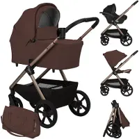 Lionelo CARMINE 2-in-1 Kombikinderwagen, Beige Sand