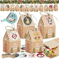 OEM Kerstkalender mit 24 Geschenkzetteln und digitalen Adventskalenderstickern - Weihnachtsgeschenke in Papier und Karton - Dekoration für Hochzeitsfeiern.