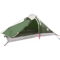 vidaXL Trekkingzelt 4 Personen Grün 185T Polyester mit PolyurethanBeschichtung