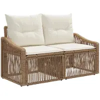 vidaXL Gartensofa-set 8 pcs Beige Poly-Rattan