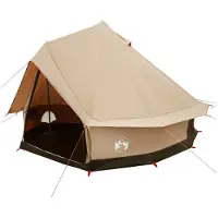 vidaXL Familienzelt Creme 6-Personen Polybaumwolle