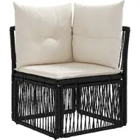 vidaXL Gartensofa-set 12 pcs Schwarz Poly-Rattan