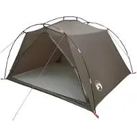 vidaXL Tunnelzelt 4 Personen Braun und Grau