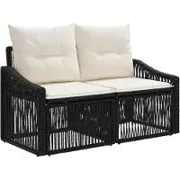 vidaXL Gartensofa-set 13 pcs Schwarz Poly-Rattan