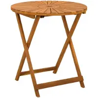 vidaXL Klappbarer Gartentisch Natur Ø70 x 75 cm Massivholz Akazie