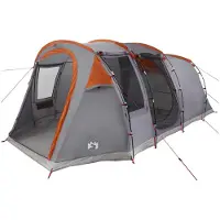 vidaXL Tunnelzelt 505 x 330 x 204 cm Grau und Orange