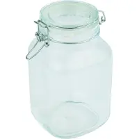 Aps Einmachglas, luftdicht, 2 Liter, Vorratsglas mit luftdichtem Klappdeckel ist ideal für Lebensmittel, 12 x 12 cm, 22 cm Höhe