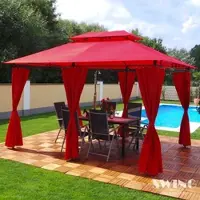 Swing&Harmonie LED - Pavillon 3x4m Minzo Garten Pavillion Solar Pavilion Gartenzelt Designer Pavilon