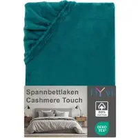 NYVI Spannbettlaken DreamScience Cashmere Touch Spannbetttuch - Kuschelweiches & Wärmendes Bettlaken für Matratzenhöhe bis zu 22 cm Farbe:petrol;Größe:140x200 - 160x200 cm
