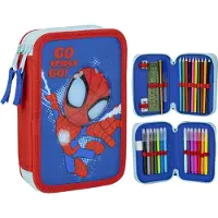 Cerdá 2700001134, Weiches Federmäppchen, Polyester, Mehrfarbig, Abbildung, Reißverschluss, Spidey
