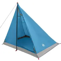 vidaXL Trekkingzelt 2 Personen Blau 185T Polyester mit PolyurethanBeschichtung