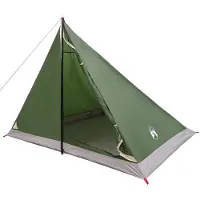 vidaXL Trekkingzelt Grün 4-Personen 185T Polyester mit PolyurethanBeschichtung