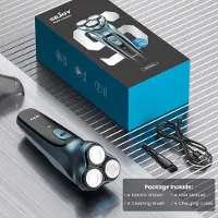 StarTech.com Herren Elektrorasierer - Rotationsrasierer - Wiederaufladbar - 3-Klingen-System - Präzisionstrimmer - 85 Min Laufzeit - 2 Std Laden - Edelstahlklingen - Grün
