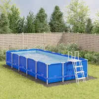 vidaXL Pool-Bodentuch Hellgrau 820x420 cm Polyester Geotextil , Poolzubehör Design 2024