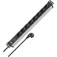 Brennenstuhl 1390007308, 2 m, Drinnen, IP20, Aluminium, Kunststoff, Schwarz, Silber, 8 AC-Ausgänge